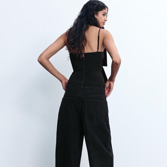 Zara Rhinestone bow crop top - Picture 4 of 8